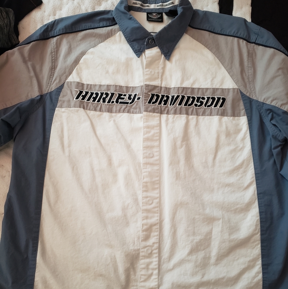 Mens Harley-davidson shirt 2xl button down shirt
